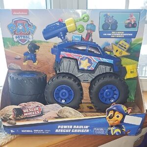 Paw Patrol Blue Rescue Cruiser Monster Truck Toy with Yellow Accents